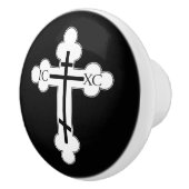 Bouton De Porte En Céramique Croix orthodoxe (Droite)
