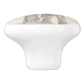 Bouton De Porte En Céramique Croquis éléphant (Côté)