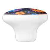 Bouton De Porte En Céramique Crystal Amethyst Garden Papillon (Côté)