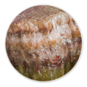 Bouton De Porte En Céramique Crystal Geode Sphere Crystals