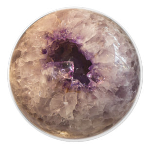 Bouton De Porte En Céramique Crystal Sphere Améthyst Healing Crystals
