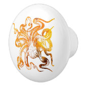 Bouton De Porte En Céramique Ctopus ambrée (Droite)