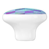 Bouton De Porte En Céramique Cubes en triangles Motif géométrique (Côté)