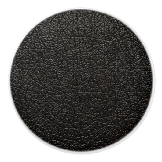 Bouton De Porte En Céramique Cuir noir (Devant)