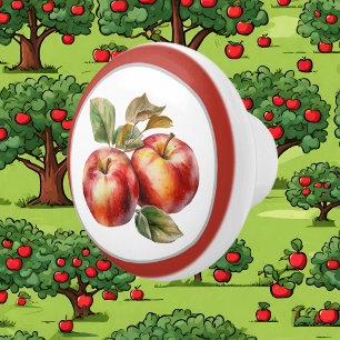 Bouton De Porte En Céramique cuisine pour amoureux de pomme mignonne