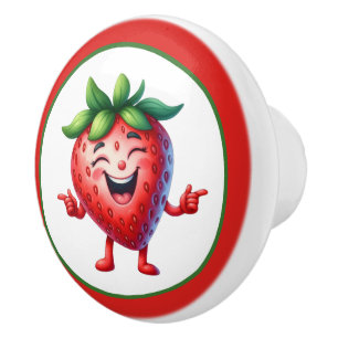 Bouton De Porte En Céramique Cuisine sympa pour amateurs de fraises