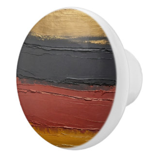 Bouton De Porte En Céramique cuivre muet, ocre doré, marsala et charbon