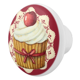 Bouton De Porte En Céramique Cupcake Drawer Knower
