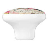 Bouton De Porte En Céramique Cupcakes roses (Côté)