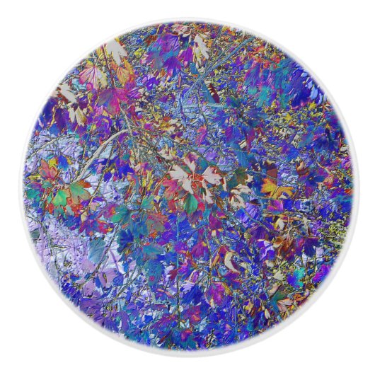 Bouton De Porte En Céramique Currant Feuille Arbre Art Ceramic Tile Knob (Devant)