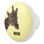 Bouton De Porte En Céramique Custom, Giraffe pull knob (Droite)