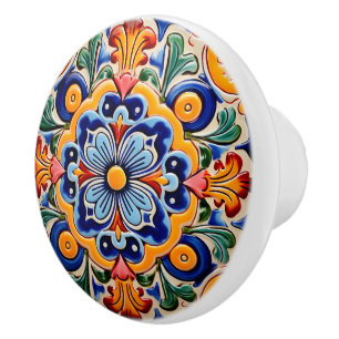 Bouton De Porte En Céramique Cute artisanat mexicain
