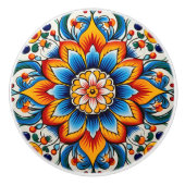 Bouton De Porte En Céramique Cute artisanat mexicain (Devant)