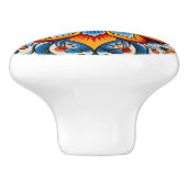 Bouton De Porte En Céramique Cute artisanat mexicain (Côté)