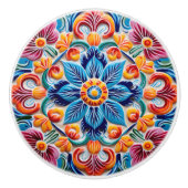 Bouton De Porte En Céramique Cute artisanat mexicain (Devant)