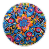 Bouton De Porte En Céramique Cute artisanat mexicain (Devant)