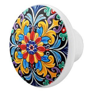 Bouton De Porte En Céramique Cute artisanat mexicain