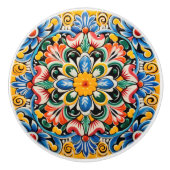 Bouton De Porte En Céramique Cute artisanat mexicain (Devant)