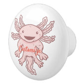 Bouton De Porte En Céramique Cute Axolotl rose Thunder_Cove (Droite)