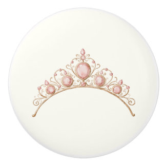 Bouton De Porte En Céramique Cute ballerina tiara ceramic knob