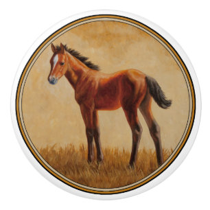 Bouton De Porte En Céramique Cute Bay Quarter Foie de cheval