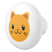 Bouton De Porte En Céramique Cute chat (Droite)