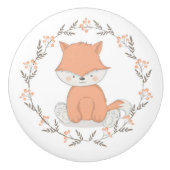 Bouton De Porte En Céramique Cute Fox (Devant)