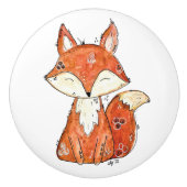 Bouton De Porte En Céramique Cute Fox Whimsical (Devant)