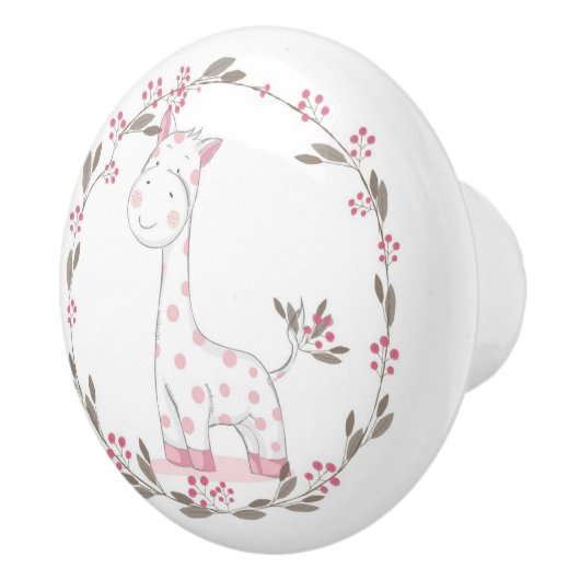 Bouton De Porte En Céramique Cute Giraffe Ceramic Knob (Droite)