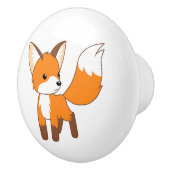 Bouton De Porte En Céramique Cute Little Fox (Droite)