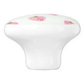 Bouton De Porte En Céramique Cute Motif de fraise à l'aquarelle (Côté)