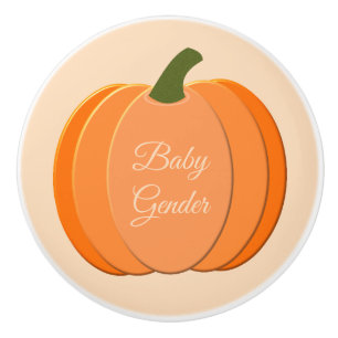 Bouton De Porte En Céramique Cute Orange Genre Neutre Citrouille Personnalisé N