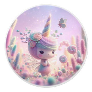 Bouton De Porte En Céramique Cute Pastel Fairy