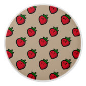 Bouton De Porte En Céramique Cute Red Cartoon (Devant)