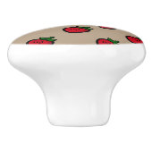 Bouton De Porte En Céramique Cute Red Cartoon (Côté)