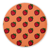 Bouton De Porte En Céramique Cute Red Cartoon (Devant)