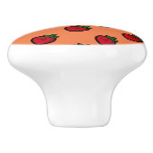 Bouton De Porte En Céramique Cute Red Cartoon (Côté)