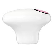 Bouton De Porte En Céramique Cute Rose Bow Whimsical (Côté)