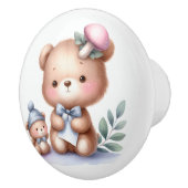 Bouton De Porte En Céramique Cute Whimsical Teddy Bear Salle Bébé (Droite)