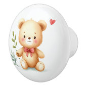 Bouton De Porte En Céramique Cute Whimsical Teddy Bear Salle Bébé (Droite)