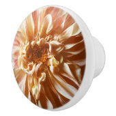 Bouton De Porte En Céramique Dahlia rose pâle (Droite)