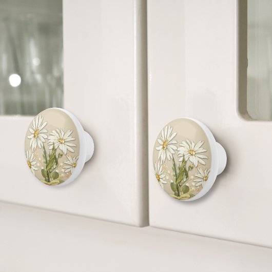Bouton De Porte En Céramique Daisy