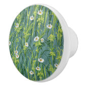 Bouton De Porte En Céramique Daisy Pattern, green pattern, (Droite)