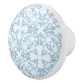 Bouton De Porte En Céramique Damassé bleu-clair (Droite)