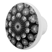 Bouton De Porte En Céramique Dandelion noir et blanc (Droite)