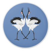 Bouton De Porte En Céramique Danse Grues Ceramic Knows (Devant)