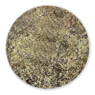Bouton De Porte En Céramique Dark Gold Glitter Crackle Moderne Chic Glam Sparkl