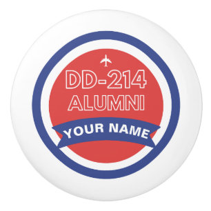 Bouton De Porte En Céramique DD-214 Alumni Personnalisé Retraite de l'Airforce 