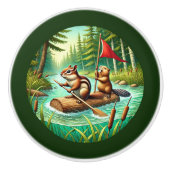 Bouton De Porte En Céramique De mignons animaux mixtes (Devant)