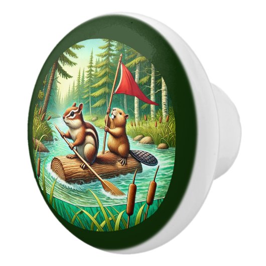 Bouton De Porte En Céramique De mignons animaux mixtes (Droite)